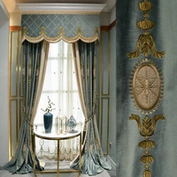 luxury european curtain living room french atmosphere high grade embroidered dutch velvet simple european curtain customization