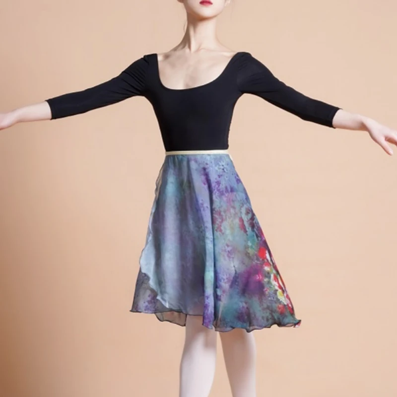 

Женская юбка для балета, фатиновая юбка с рисунком, лето 2022