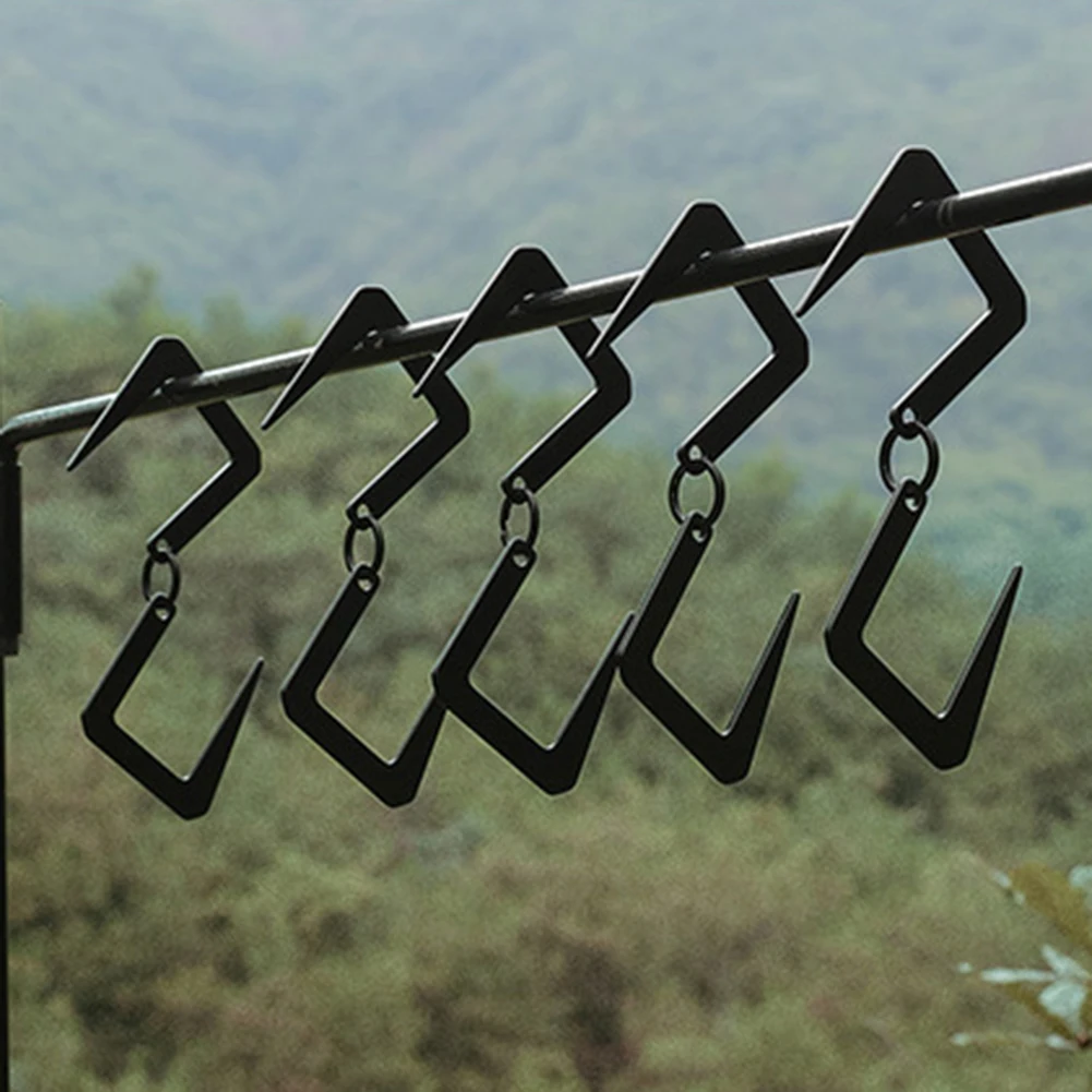 

Outdoor Camping Storage Hook Stainless Steel S-Shaped Pot Pan Hanging Buckles Outdoor Hook Hiking Portable Accessories