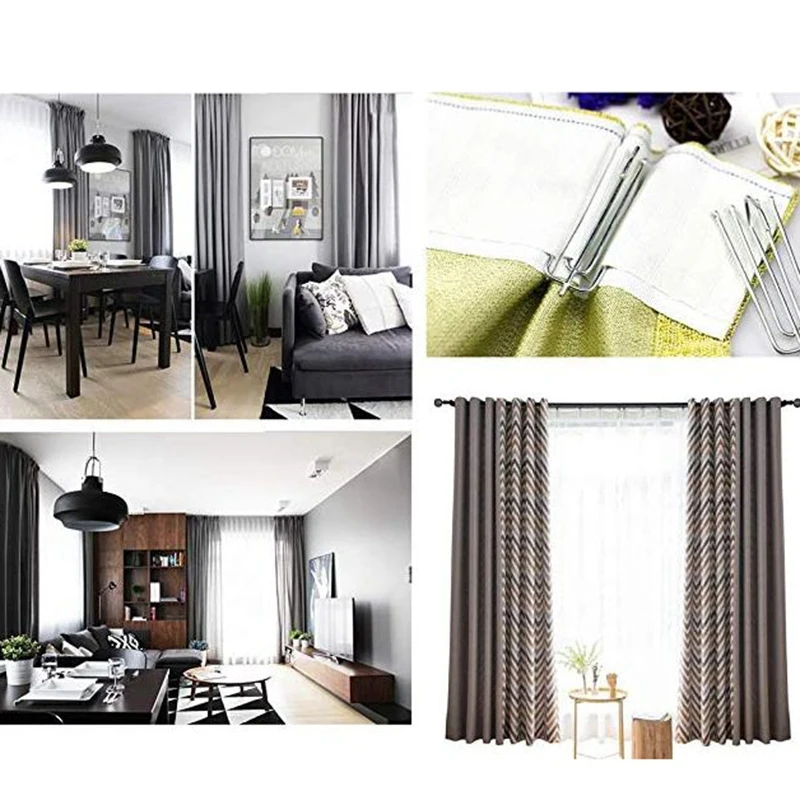 100 шт./лот занавес ленты крюк четыре вилки Крюк Аксессуары для штор ткань