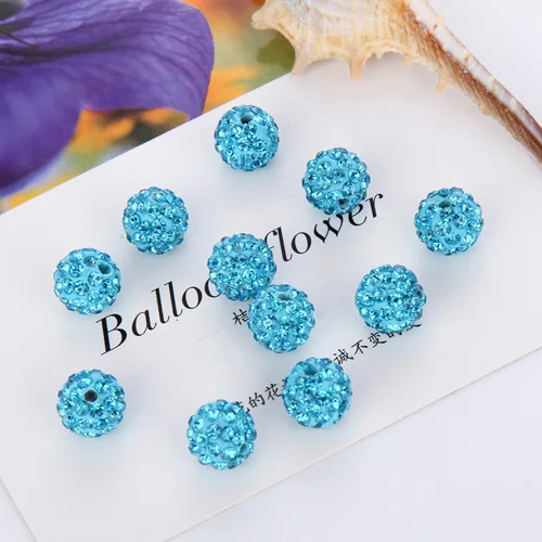 Модные 20 шт 8 10 мм Стразы круглые бусины для браслета серьги DIY хрустальный шар