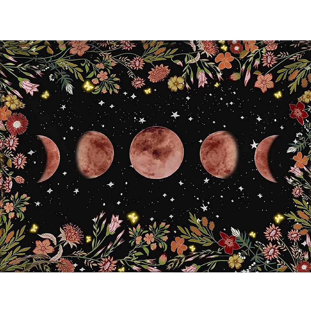 

Набор для вышивки крестиком 14 карат, водорастворимый холст с цветочным принтом Луны, Набор для вышивания, Хэллоуин, хобби