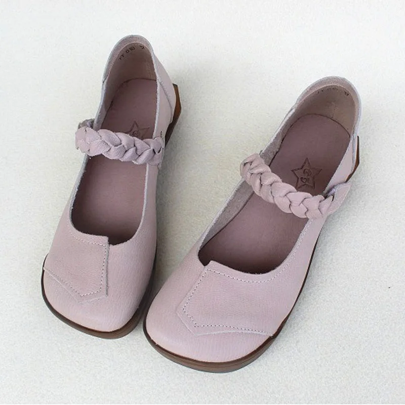 Женские слипоны на плоской подошве лоферы из 100% натуральной кожи Повседневные