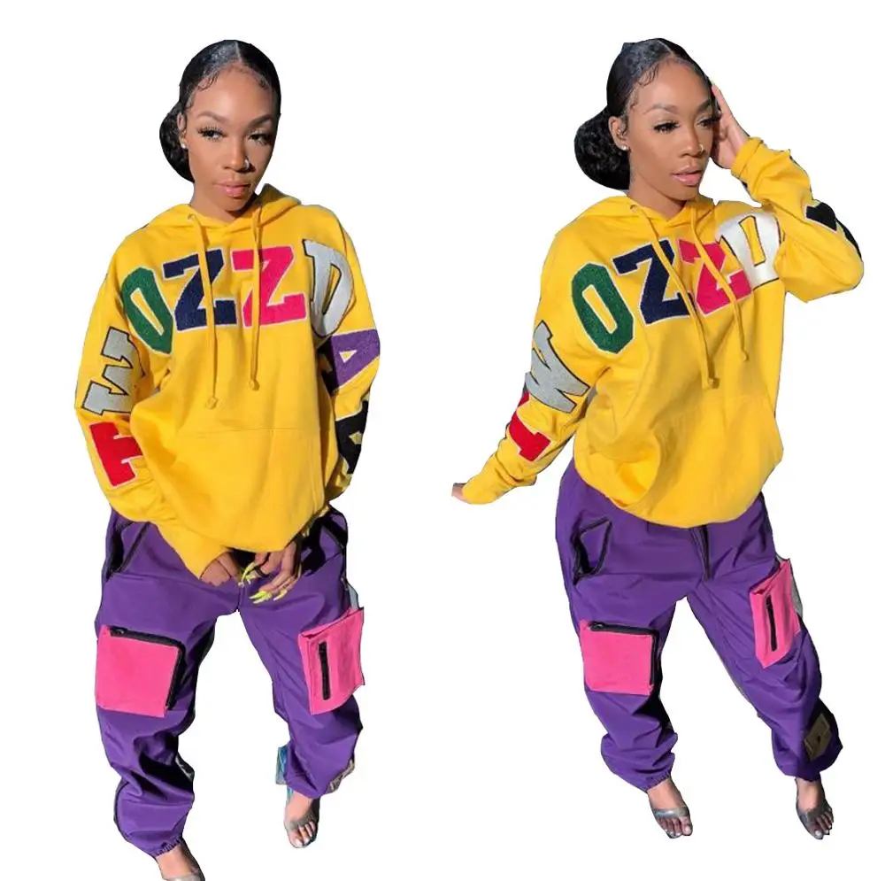 Новинка 2020 модные женские толстовки с радужными буквами Свободные повседневные