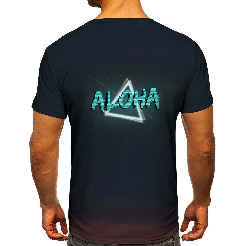 

2021 Summer Street Fashion Graffiti Men's Game Couples 3D Creative Character Casual Shirt Plus Size Short-Sleeved T-Shirt