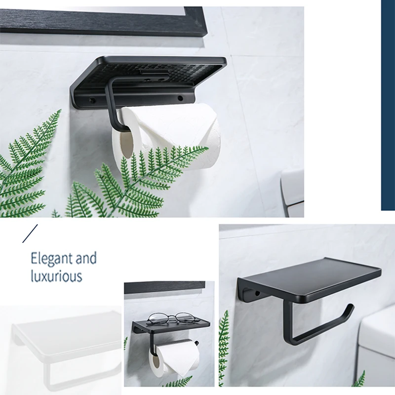 Держатель туалетной бумаги из нержавеющей стали с телефон полка современный