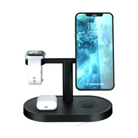 magnetic wireless charger for iphone 12 12 pro max mini 15w 3 in 1 fast charging station for airpods apple watch charger stand