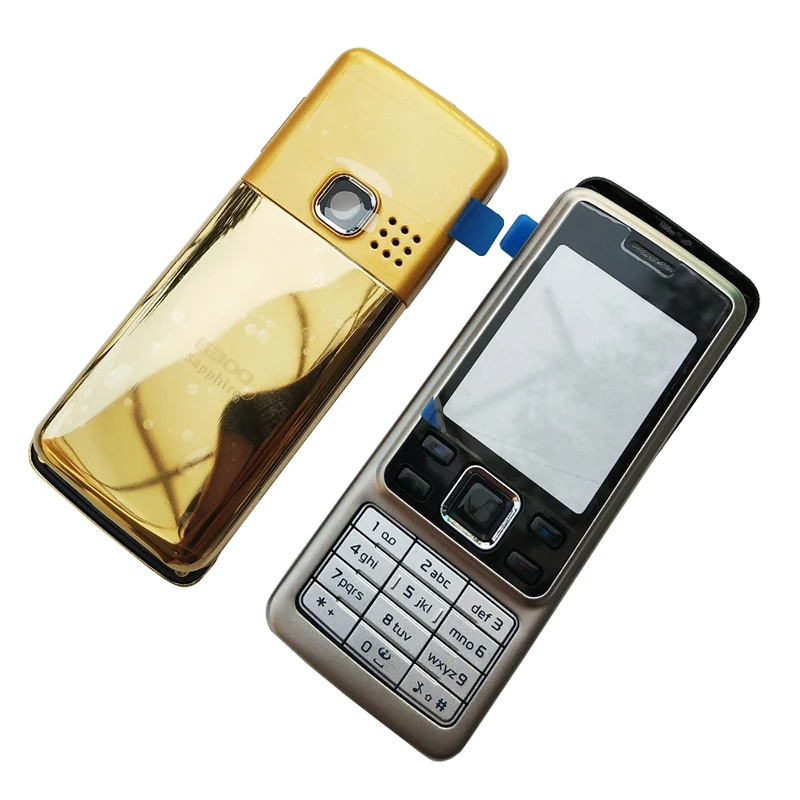 Высокое качество металла полный корпус для Nokia 6300 передняя рамка+ крышка батареи+ английский/клавиатура с русским шрифтом