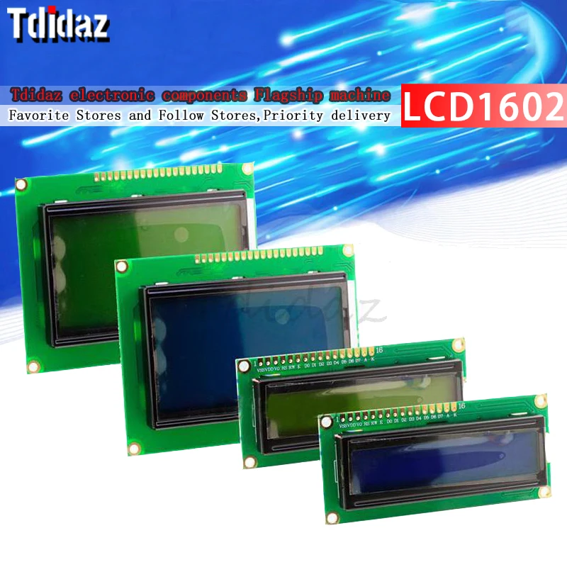 ЖК-дисплей 1602 LCD 2004 12864 модуль Синий экран/стандартный 5 в с подсветкой IIC/I2C |