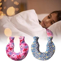 1400ml hand feet warm u shaped washable shoulder hot water bag cover removable neck proof winter coral fleece