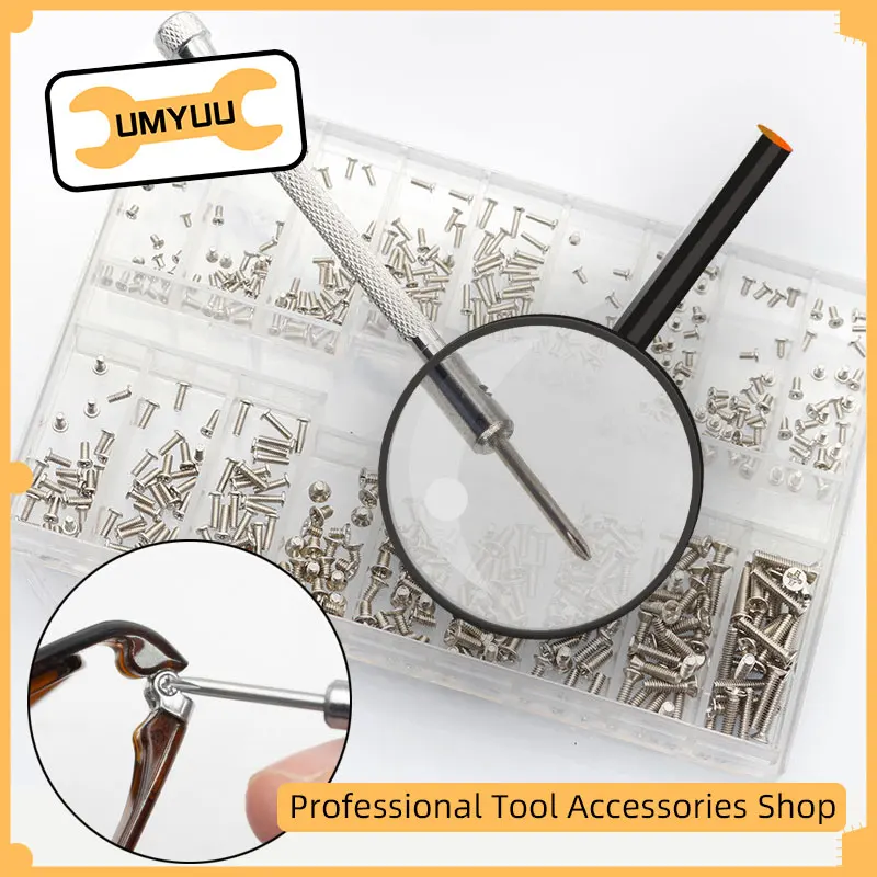 Набор миниатюрных винтов UMYUU 18 видов очков винты для ноутбука белые крышки