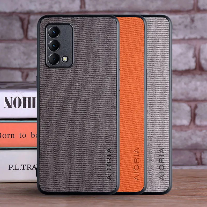 case for oppo realme gt master edition 5g coque luxury textile leather skin soft phone cover for realme gt master case funda free global shipping