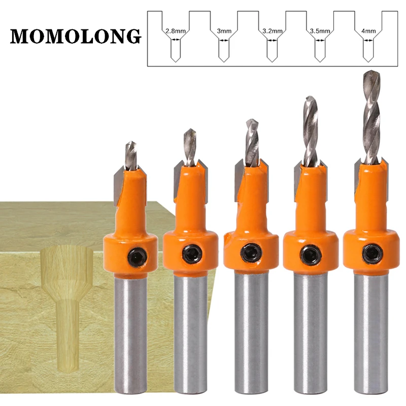 

Free Shipping 1pcs 8mm Shank HSS Woodworking Countersink Router Bit Set Screw Extractor Remon Demolition Drill Bits Round Shank