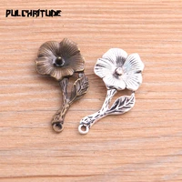 pulchritude 8pcs 1939mm 2020 product two color morning glory charms plant flower pendant jewelry metal alloy jewelry marking