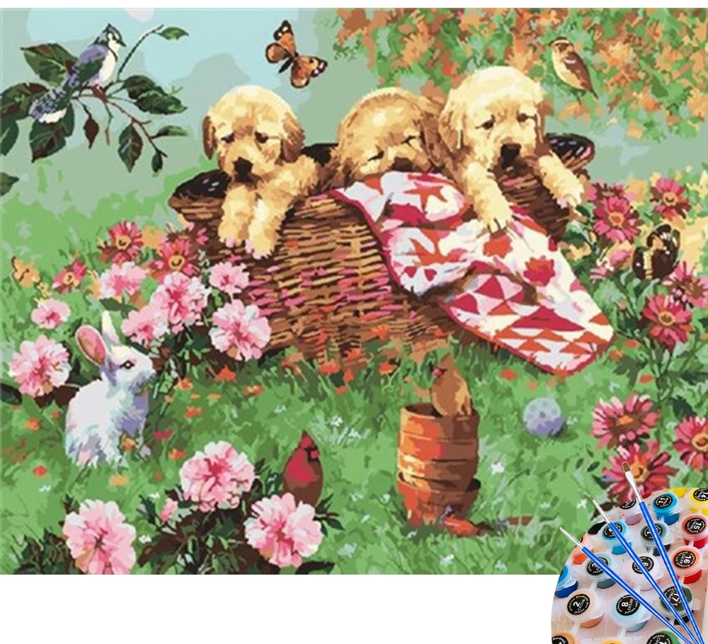 

CraftArtGo картина по номерам животных живопись на холсте Ручная роспись подарок алмазов картина по номерам водопад комплекты, украшение для до...