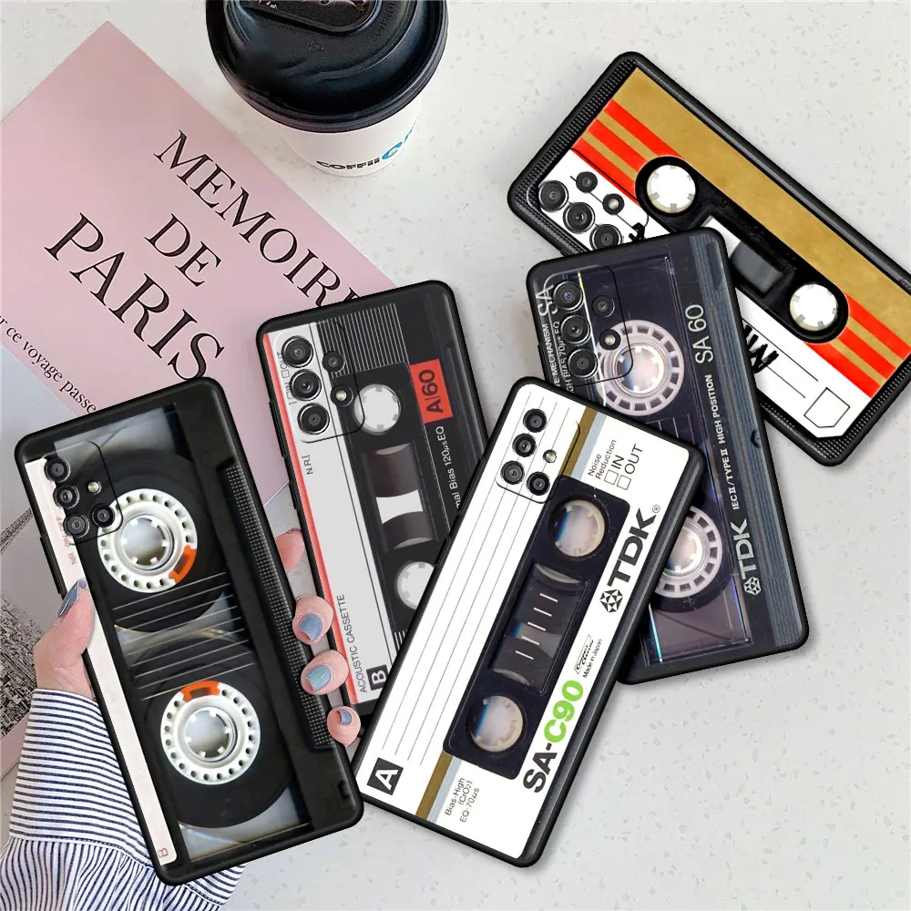

Soft Case For Samsung A51 A12 A21s A71 Tpu Phone Cove for Galaxy A31 A52 A32 A72 A11 A41 A01 A02 A91 Funda Cassette Audio