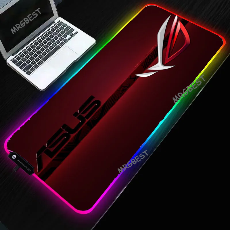 

MRGBEST RGB Mouse Pad LED Republic of Gamers Computer Laptop Keyboard Red Mouse Pad Waterproof Colorful Gaming Table Pad