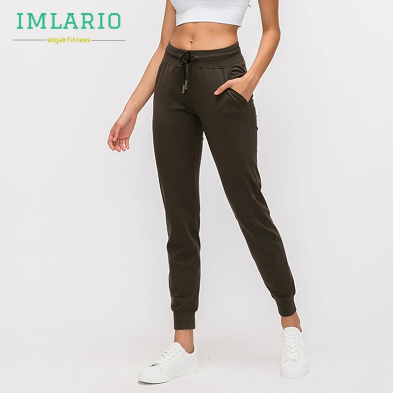Imlario шорты спортивные штаны полная длина Женская манжета брюки для йоги
