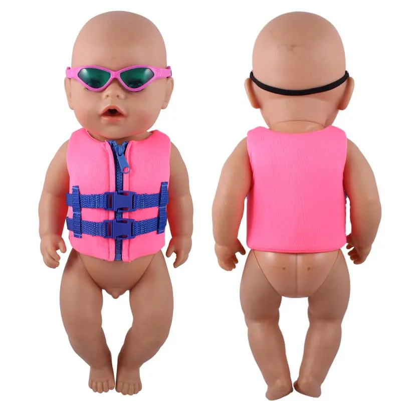 

Pink Life Jacket Wear Fit For 43cm Baby Born Doll Clothes,18 Inch Dolls Clothes And Accessories