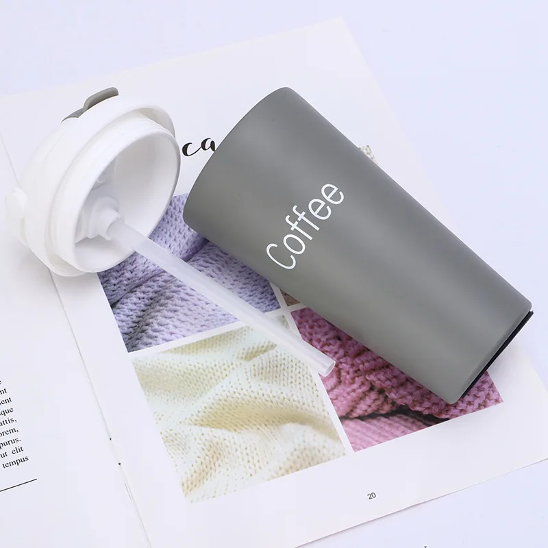 Новый дизайн соломенная кофейная кружка из нержавеющей стали Термос стакан