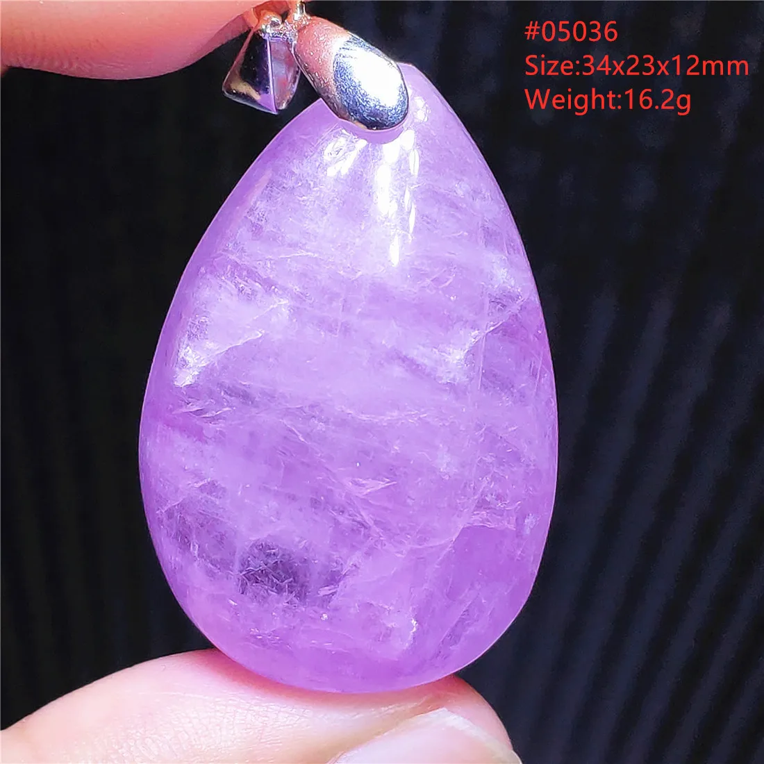 Natural Purple Kunzite Bead Water Drop Pendant Jewelry Women Men Purple Kunzite Cat Eye Necklace Oval Heart Crystal AAAAAA