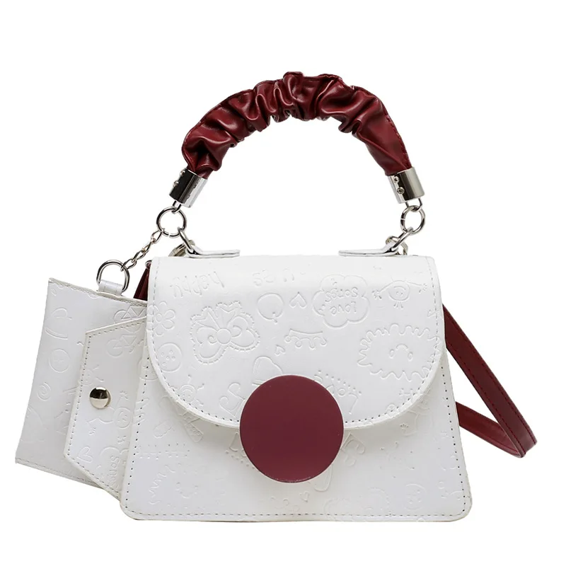 

Women's Bag Son Mother Shoulder Bag Embossed 2021 New Trendy Fashion Chain Messenger Bag Internet-Famous Tote Small Square Bag