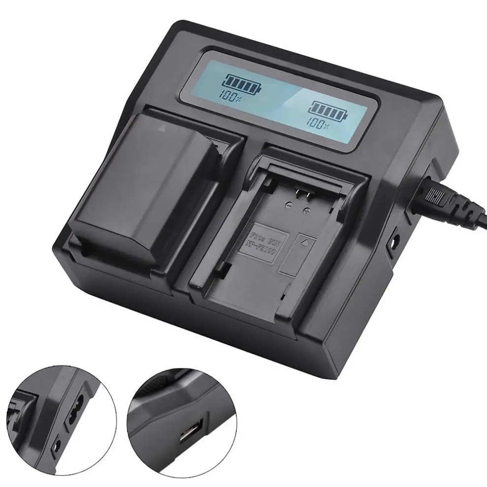 NP-FZ100 Fast Quick Dual Camera Battery Charger USB Output Fit for Sony Alpha 9R A9R 9S A9S A7RIII A7R3 7RM3 A7m3 BC-QZ1 | Электроника
