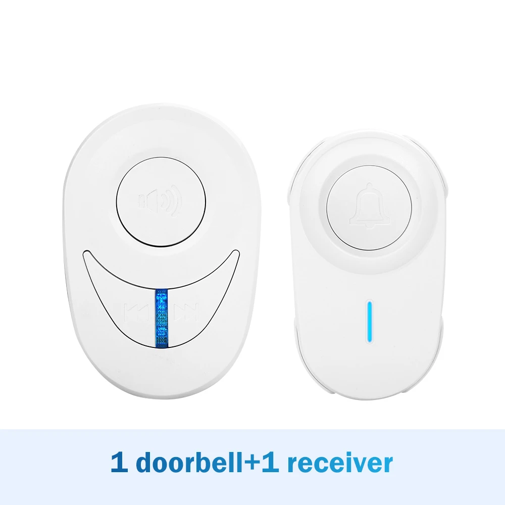 

Wireless Doorbell Self-powered IP44 Waterproof Smart Home Door Bell Chime Ring 150m Remote EU US Plug Outdoor Security