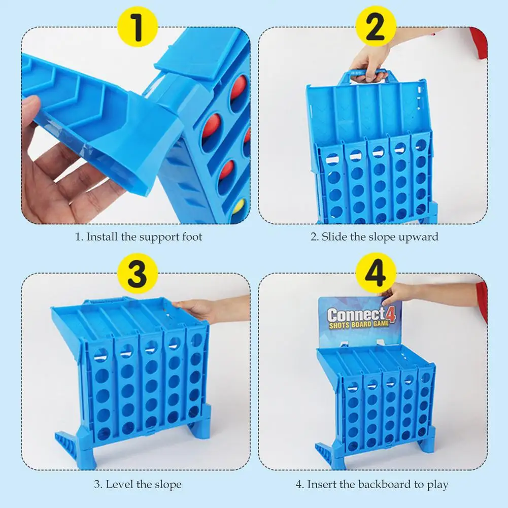 

Bouncing Shots Educational Toys Children'S Portable Jump Ball Four-Line Board Game Toy For Children