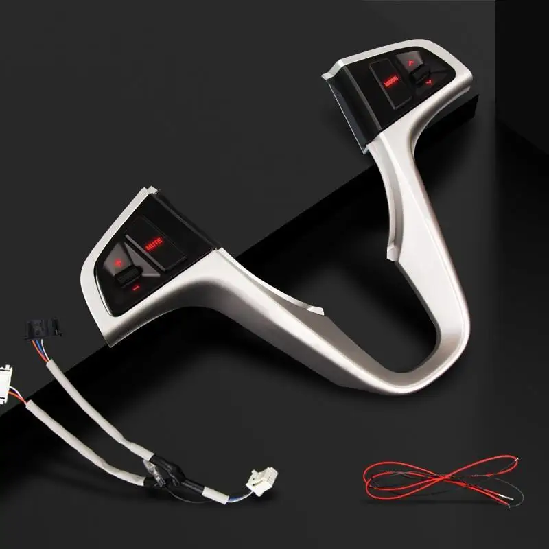 Авто Рулевое колесо аудио кнопка динамика автомобильный Хром Стайлинг