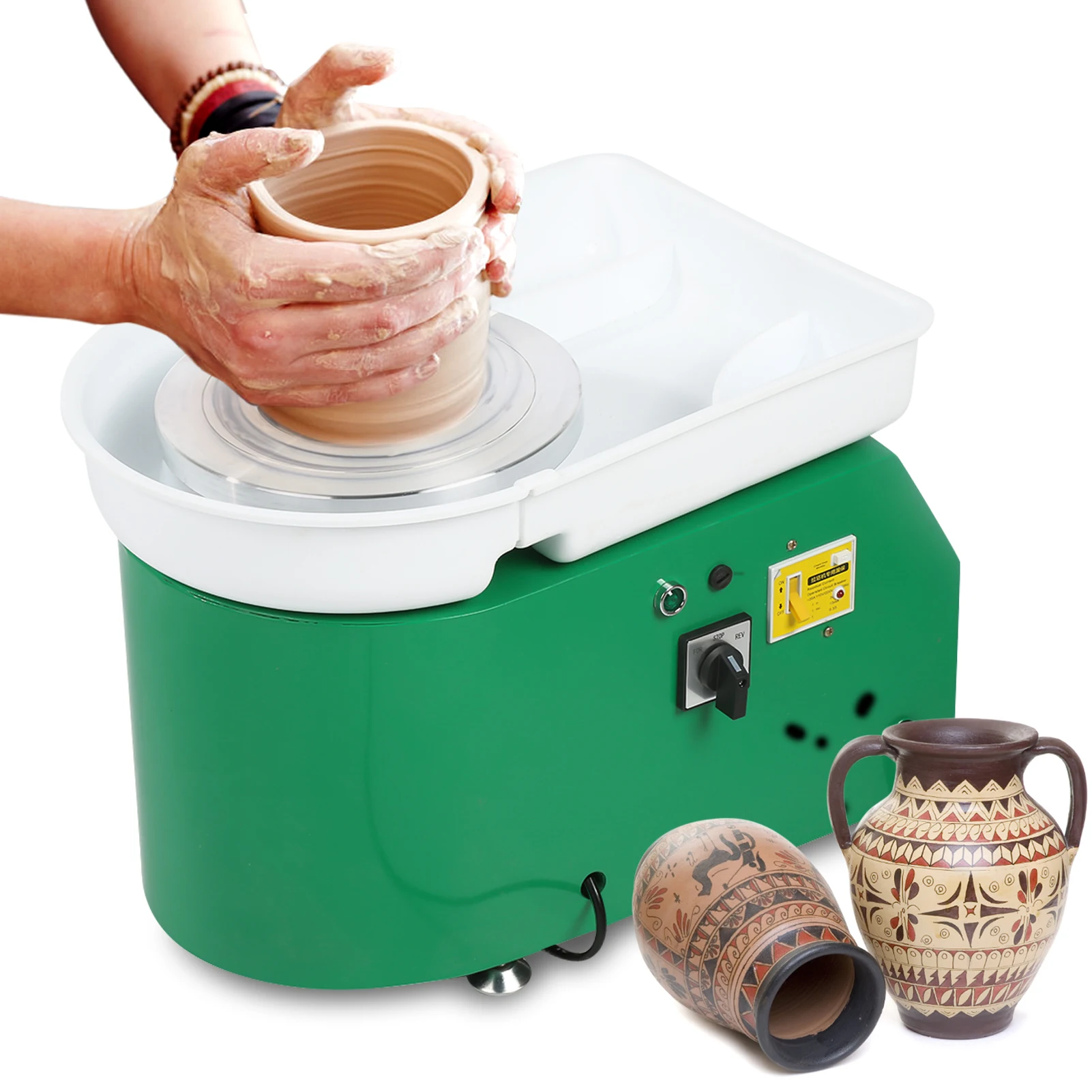 

Electric Pottery Wheel Machine 25CM 350W Ceramic Work Clay Art Craft Pottery Machine Pottery Tools 110V-220V