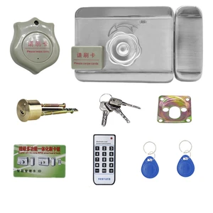 smart electric control door lock home intelligent anti thief mute lock door access control system kit dc 12v for home security free global shipping