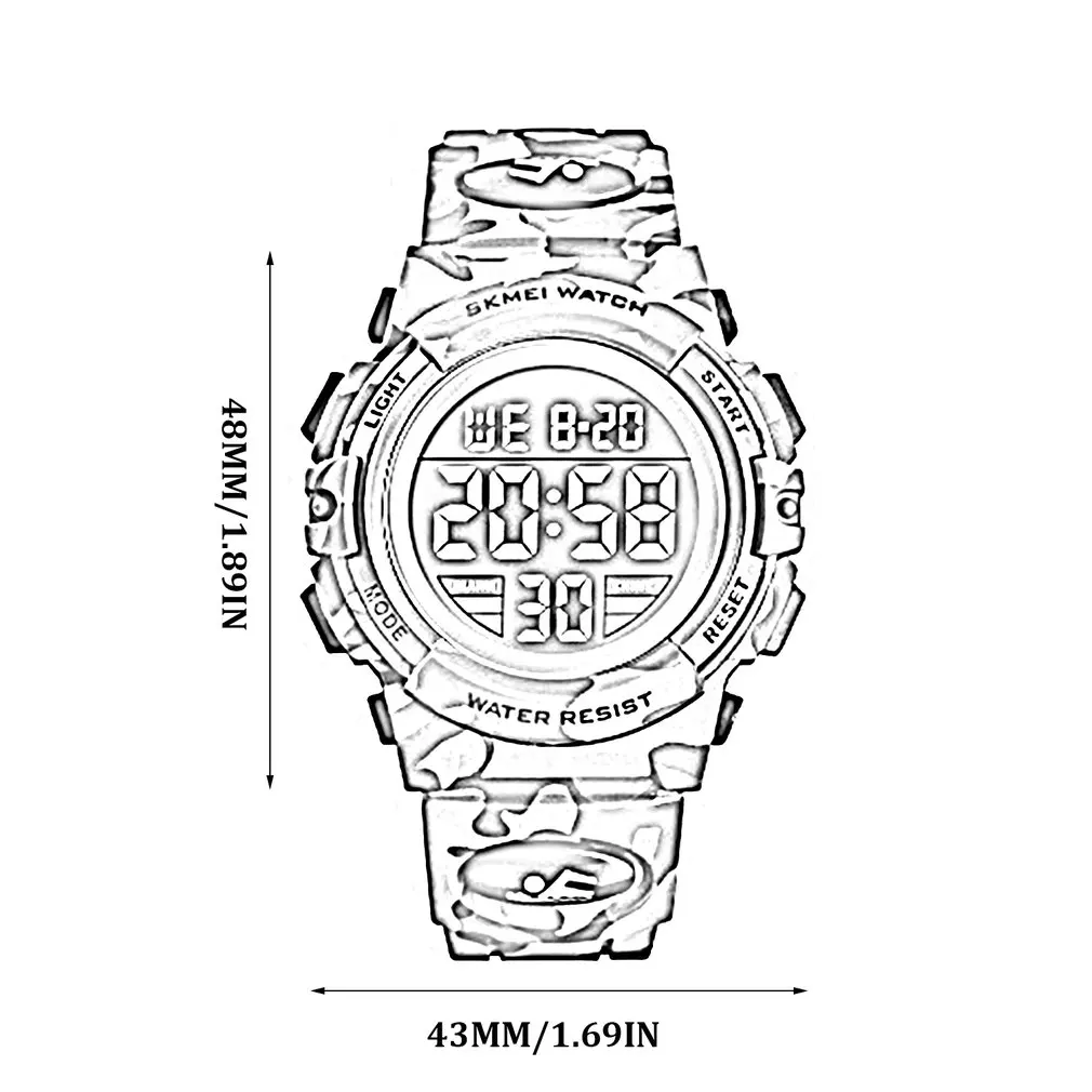 

Colorful LED Children Electronic Digital Watch Boys Girls Sport Watches Clock 50M Waterproof Kids Wristwatch for dropshipping