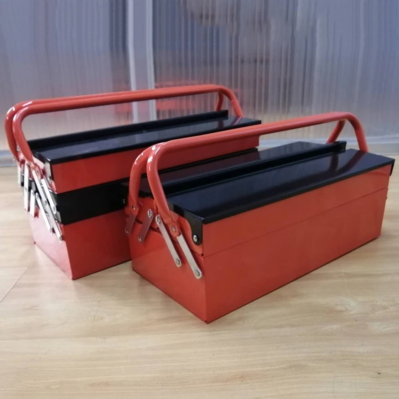Большой двухслойный трехслойный складной ящик для инструментов