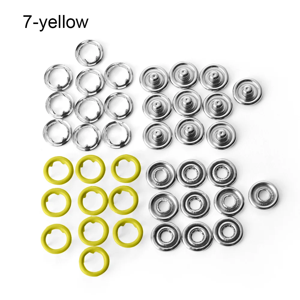Yellow 40 шт. Diy скрапбукинг Швейные аксессуары металлические пятиконечные застежки-пряжки кнопки оснастки куклы Одежда Пальто аксессуары - Цвет: Yellow