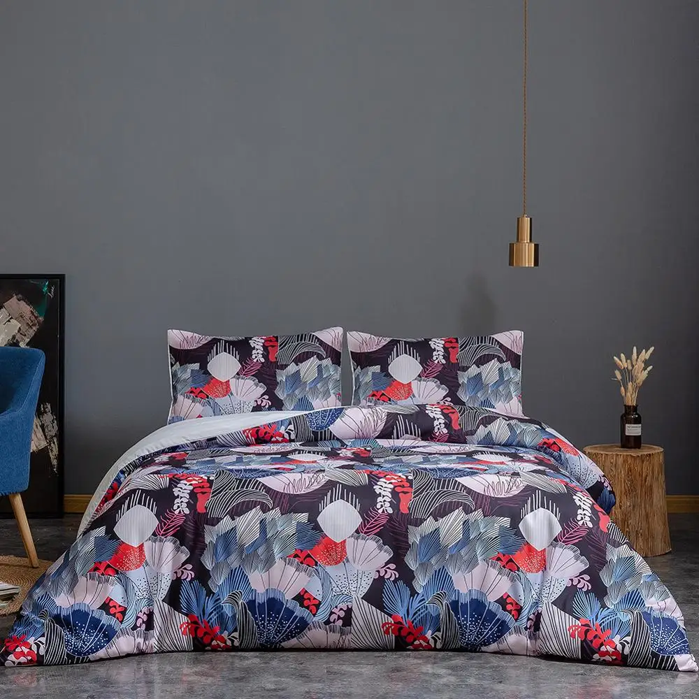 

Постельное белье с цветочным рисунком, односпальный Комплект постельного белья в американском ретро стиле, пододеяльник, пододеяльник, нав...