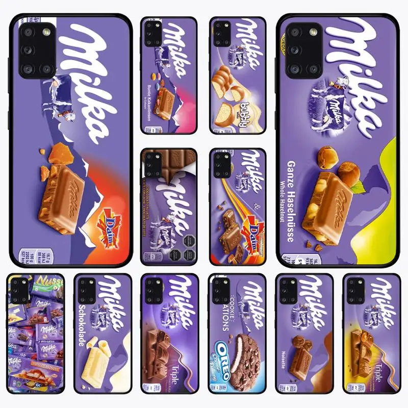 Модный чехол Milka в стиле шоколада для телефона Samsung A 51 30s 71 21s 10 70 31 52 12 30 40 32 11 20e 20s 01