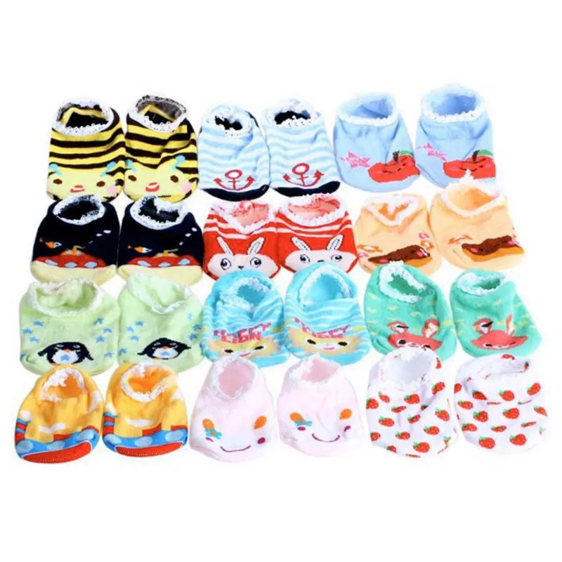 20 пар/лот детские носки хлопковые для мальчиков и девочек мягкие тапочки в