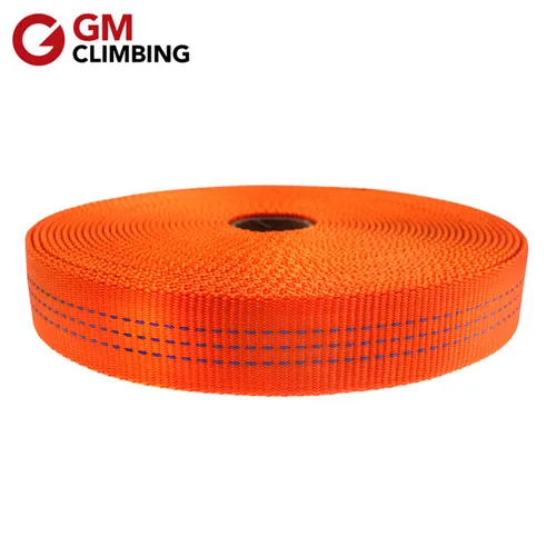 Orange GM нейлоновый ремень для скалолазания, 25 мм, 9 м, трубчатый ремень для скалолазания, такелажа, якоря, Походное оборудование для рафтинга - Цвет: Orange