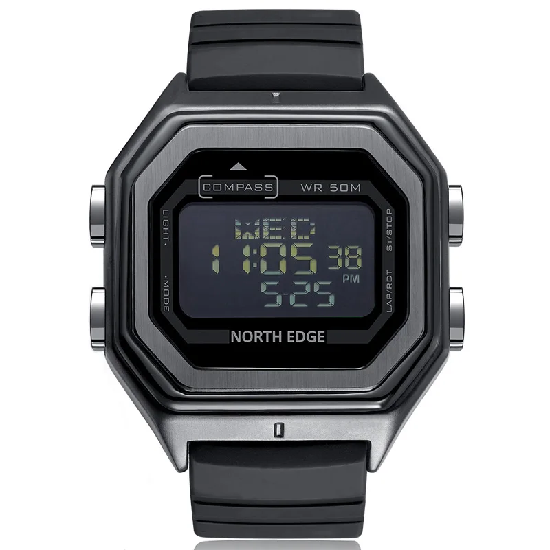 Мужские Цифровые часы NORTH EDGE военные армейские полностью металлические