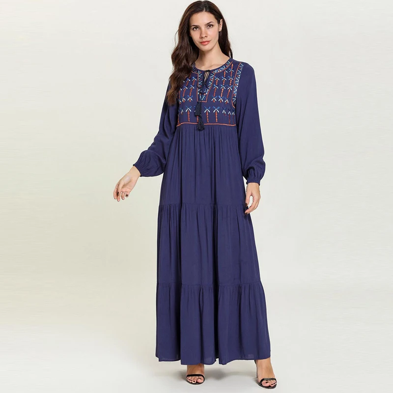 Мусульманское платье с хиджабом размера плюс арабское турецкое Абайи