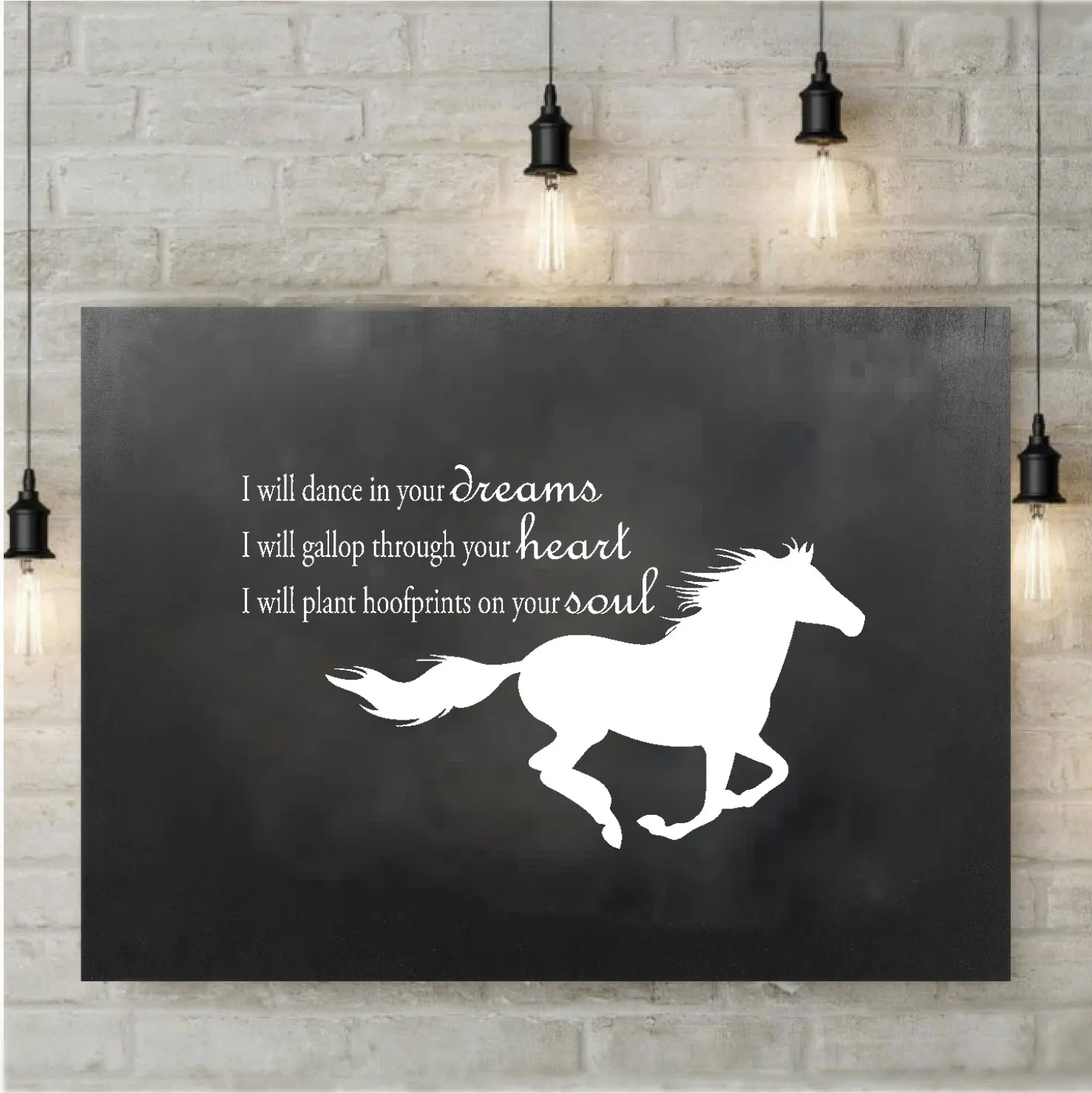 

Dream Wall DecalI Will Dance In Your Dreams With Galloping Horse Image Vinyl Home bedroom Wall Decor wall decoration DW13050
