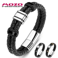 2020 new male braided trendy cuff bracelet genuine leather bangle women jewelry gift 3 color hot sale 183