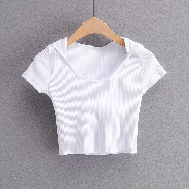 2020 suit female new threaded hooded short sleeve section + shorts tight and thin | Женская одежда