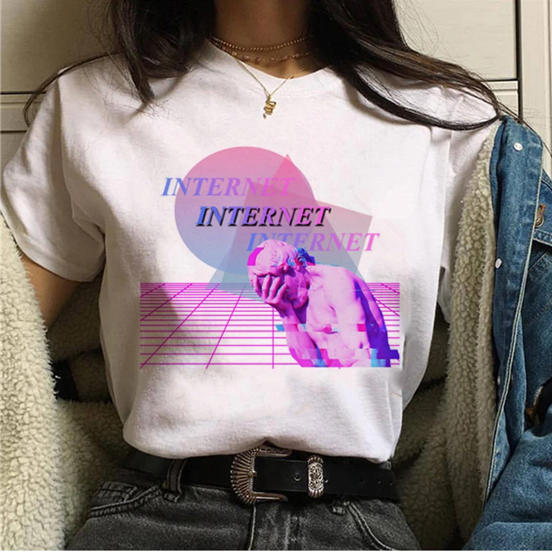 Женская футболка с коротким рукавом и принтом в стиле Харадзюку | одежда