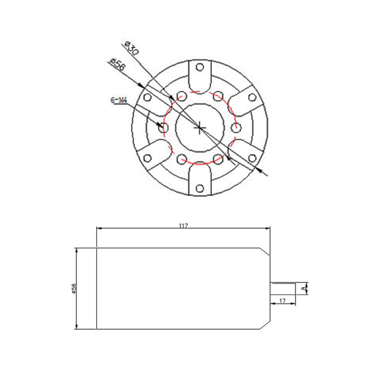 

56115 200KV 8KW Brushless DC Inrunner Motor for Jet Board/Go Cart/surfboard