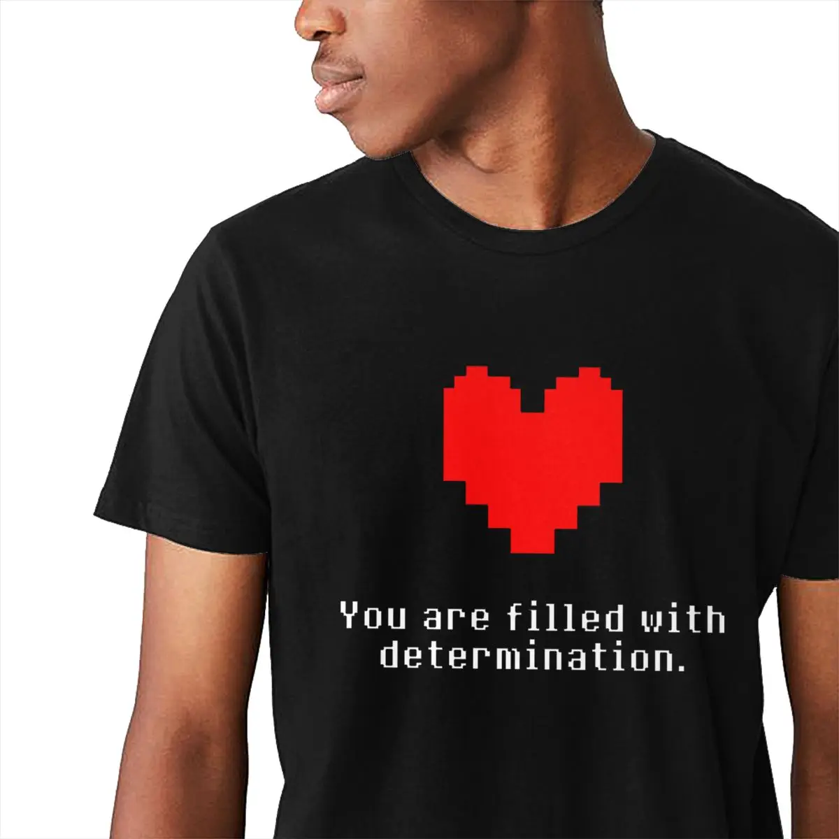 Аниме вы наполнены определение письмо Undertale Homme футболка Для мужчин Новые