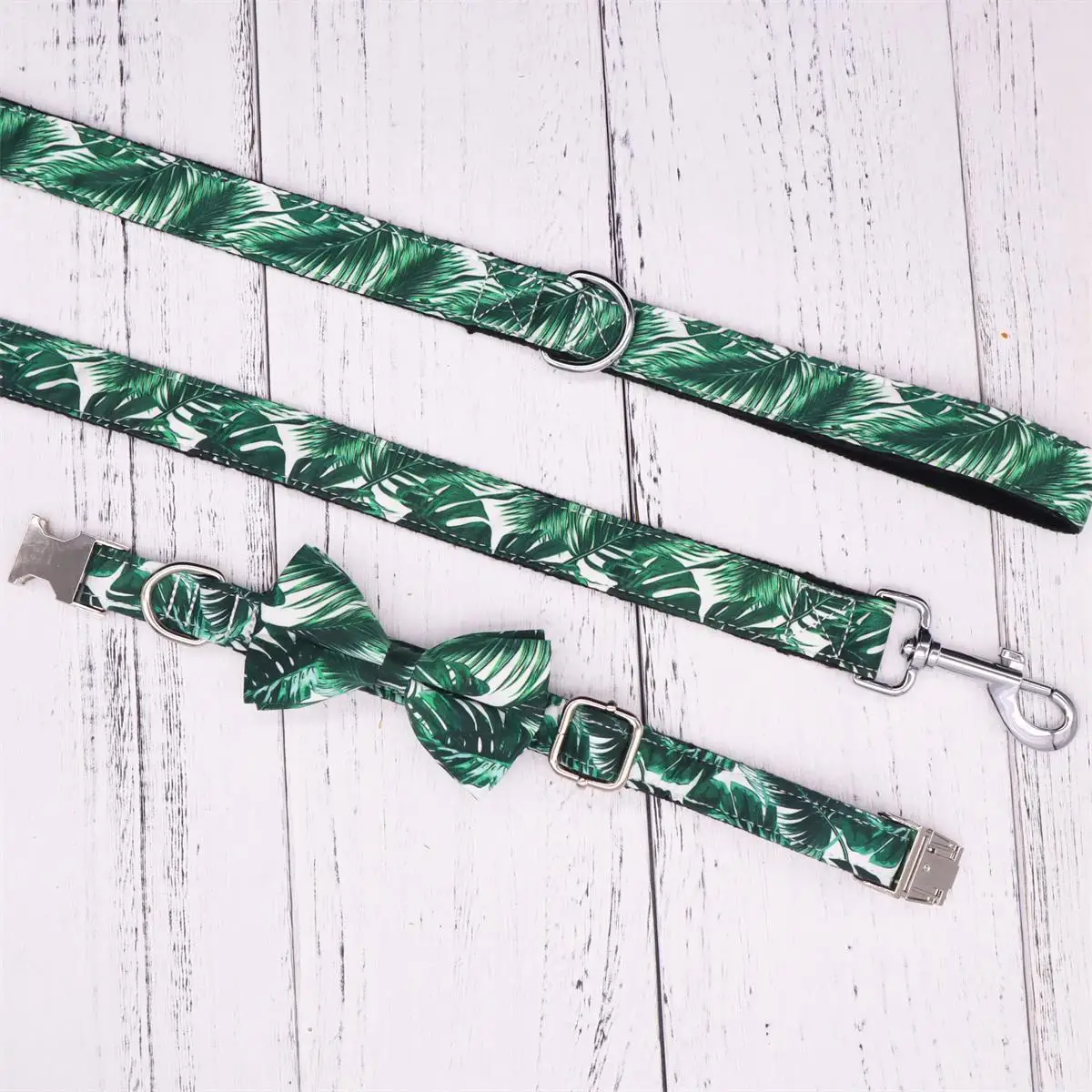 Ошейник и поводок для собак с галстуком бабочкой красивая металлическая пряжка