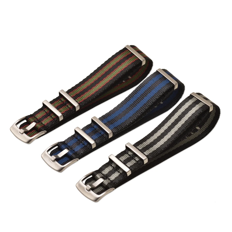 Zulu Canvas Nylon Watchband 20mm 22mm Ring Buckle Nato Men Sport Sweatproof Replacement Bracelet Watch Band Strap
