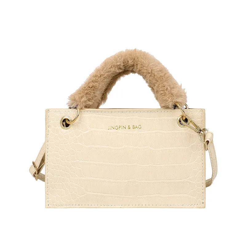 

Women's Bag Fashion Trend Chain Square Bag Handbag Crossbody Textured Crocodile Pattern Portable Shoulder Bags For Women
